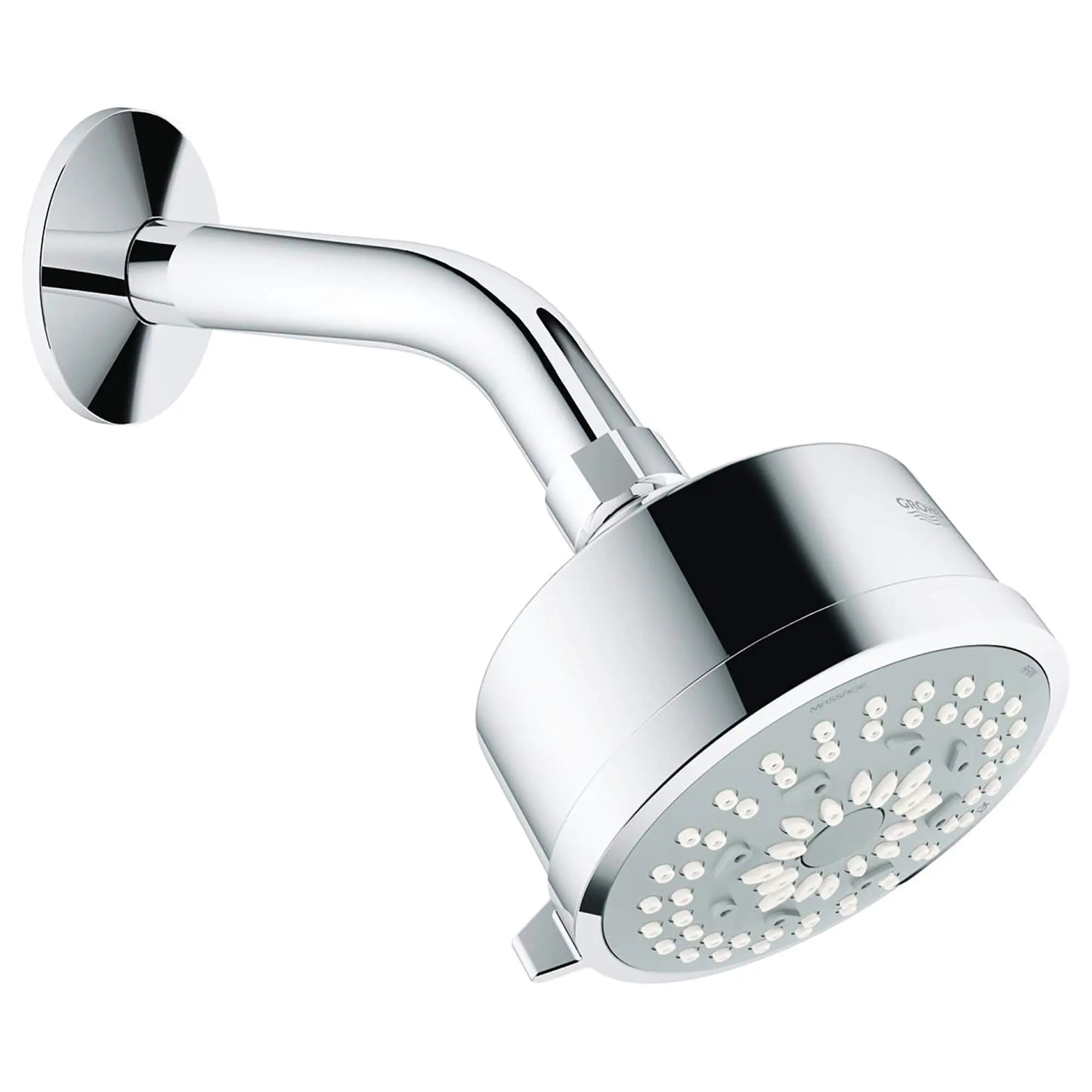 90 Shower Head With Shower Arm, 3-1/2" - 3 Sprays, 2.5 gpm