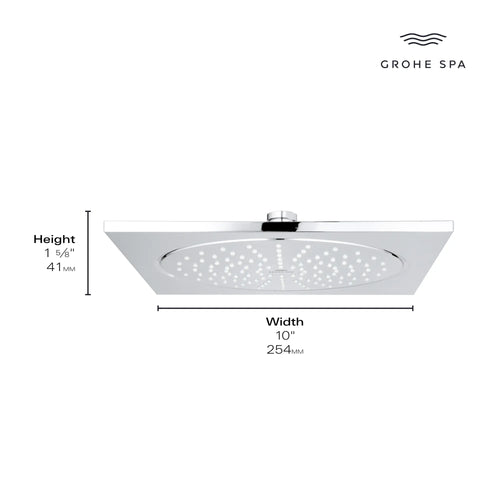 10" Shower Head - 1 Spray, 1.75 GPM (6.6 L/min)