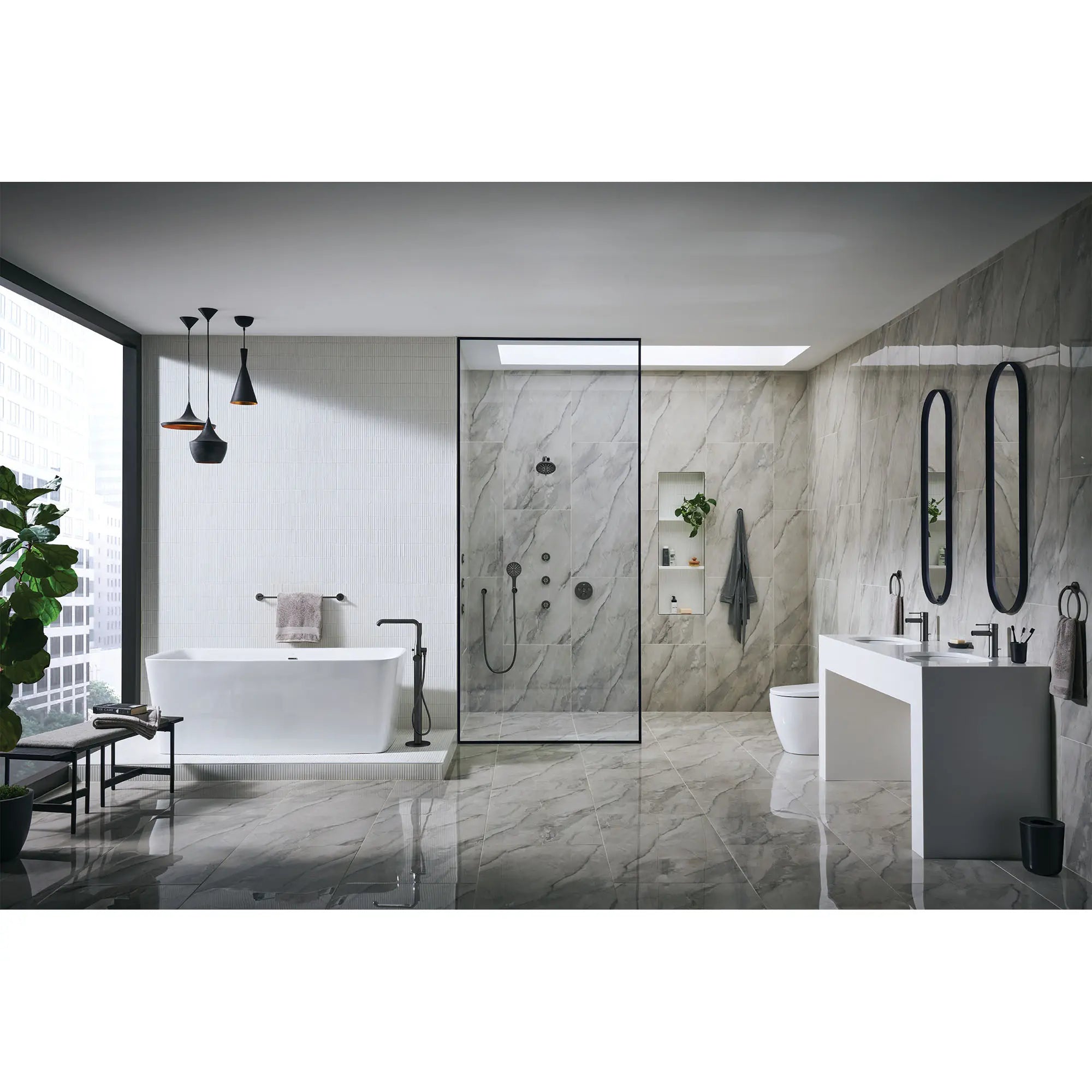 Shower Head, 6-1/2" - 3 Sprays, 1.75 GPM (6.6 L/min)