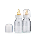Set of Two Natursutten Glass Baby Bottles (S,L)