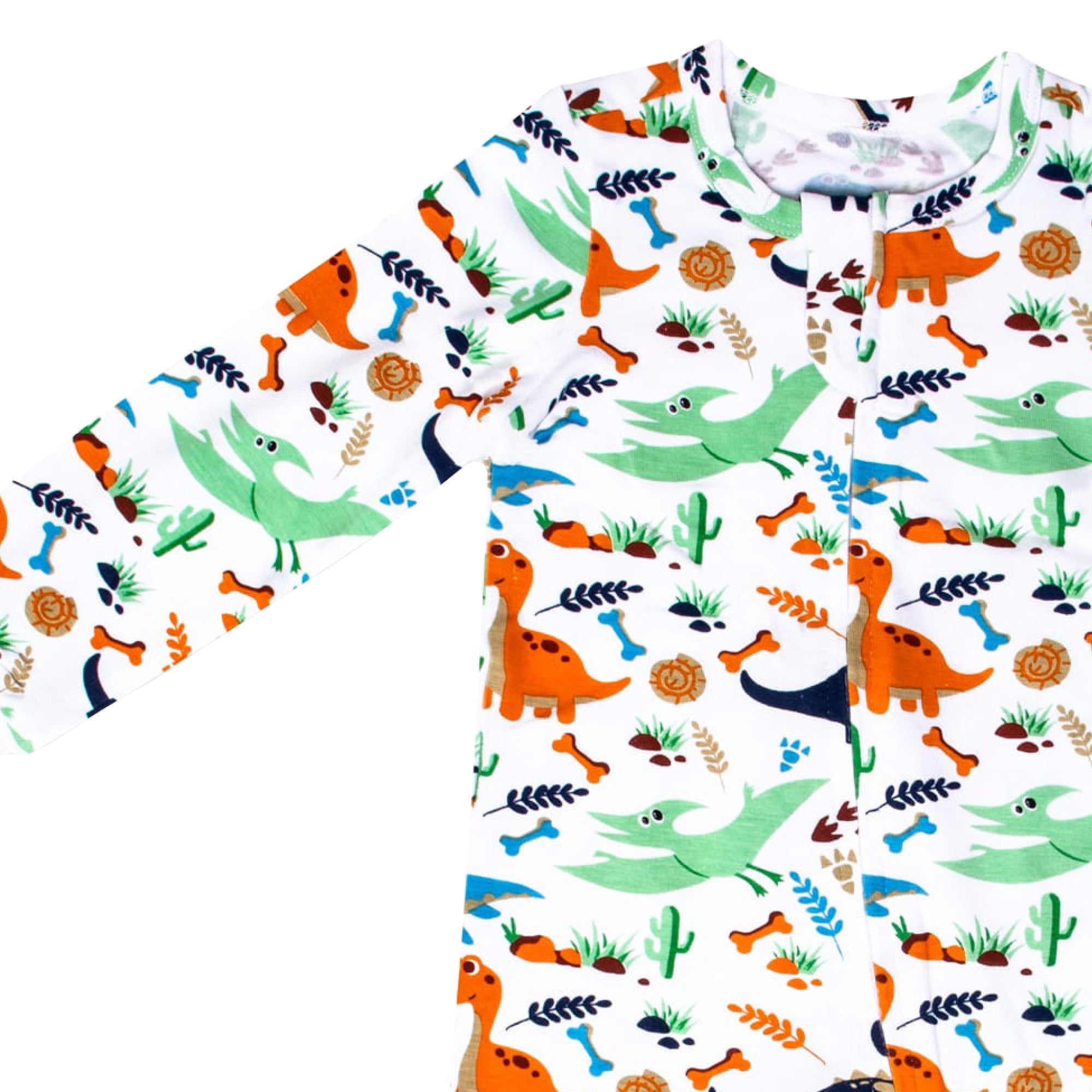 Sleeping Baby Boy Dino One-Piece Pajama