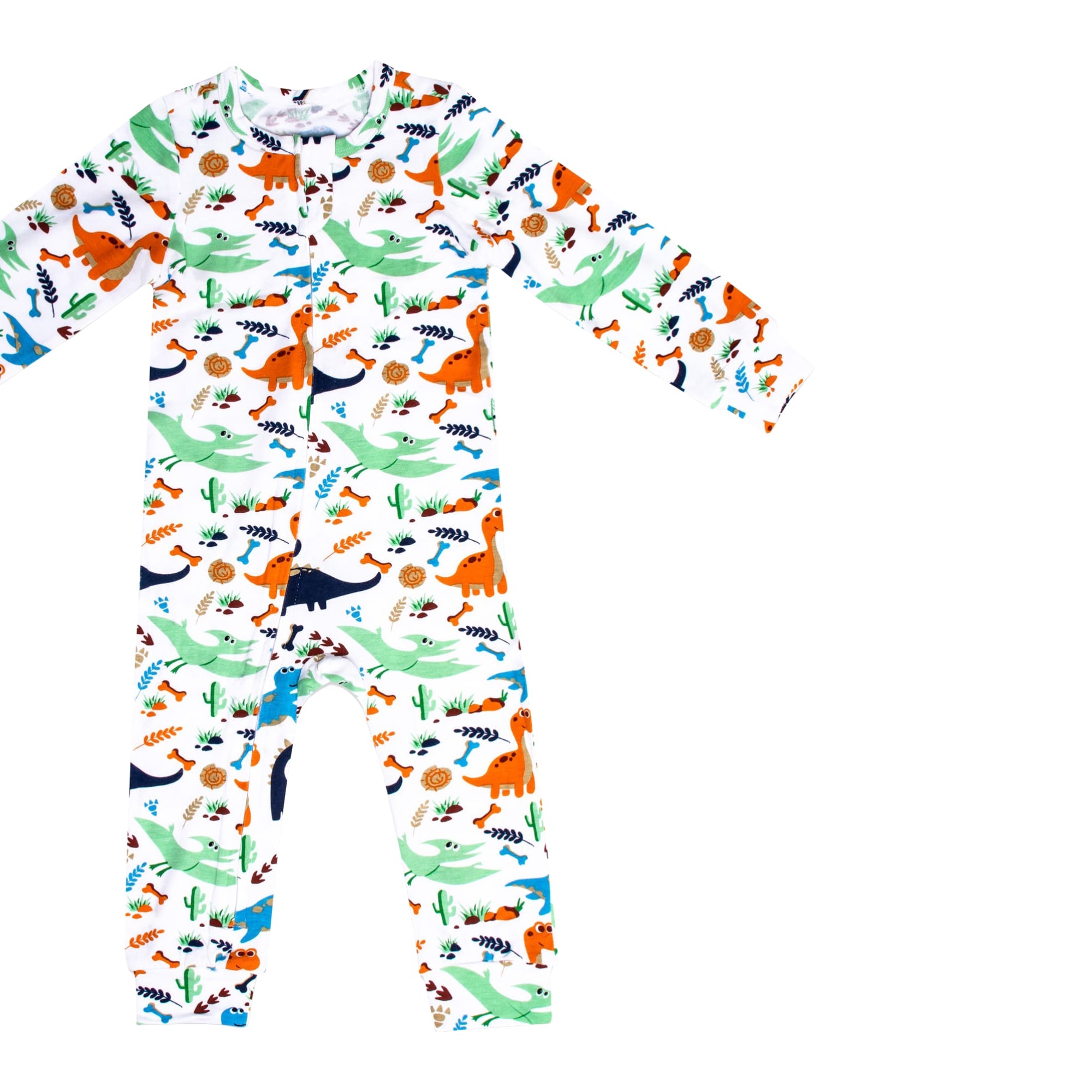 Sleeping Baby Boy Dino One-Piece Pajama