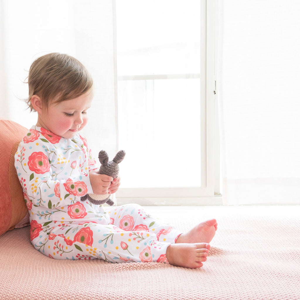 Sleeping Baby Pink Poppy One-Piece Pajama