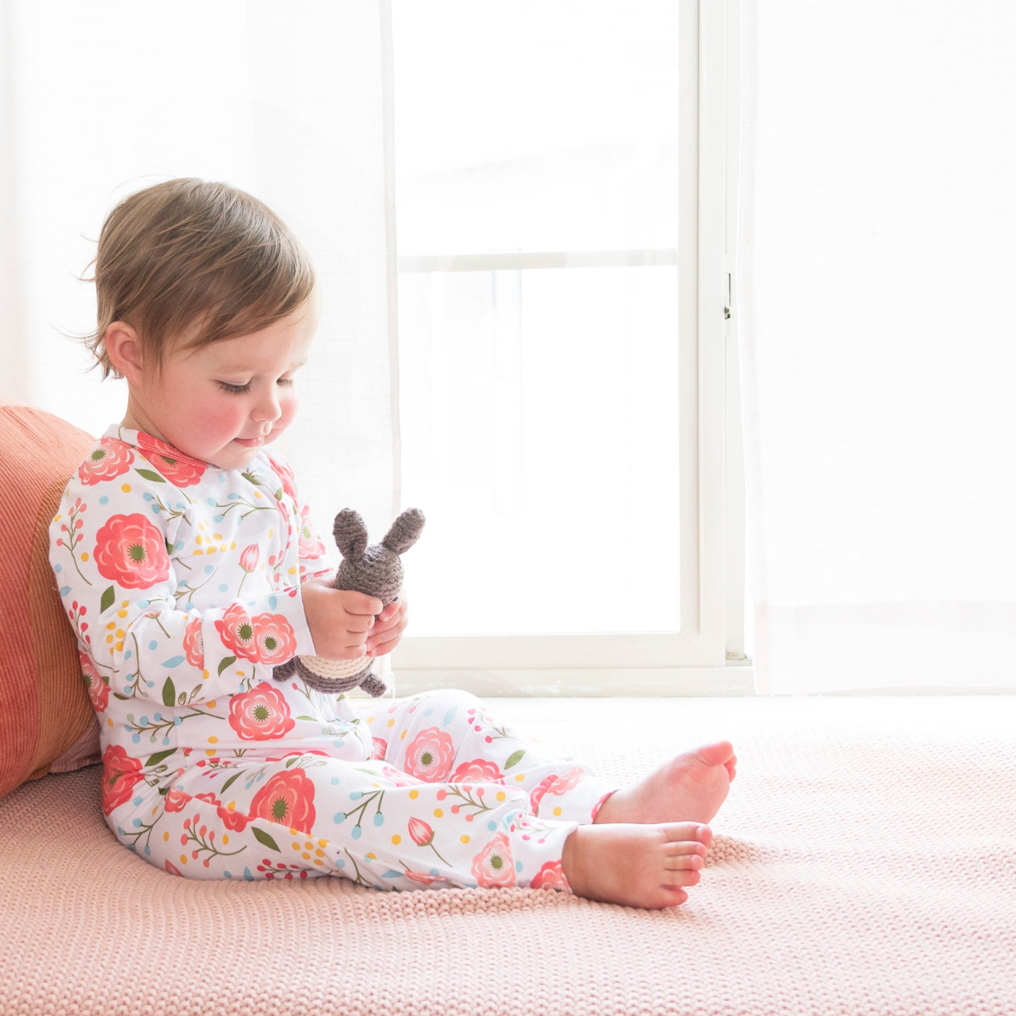Sleeping Baby Pink Poppy One-Piece Pajama