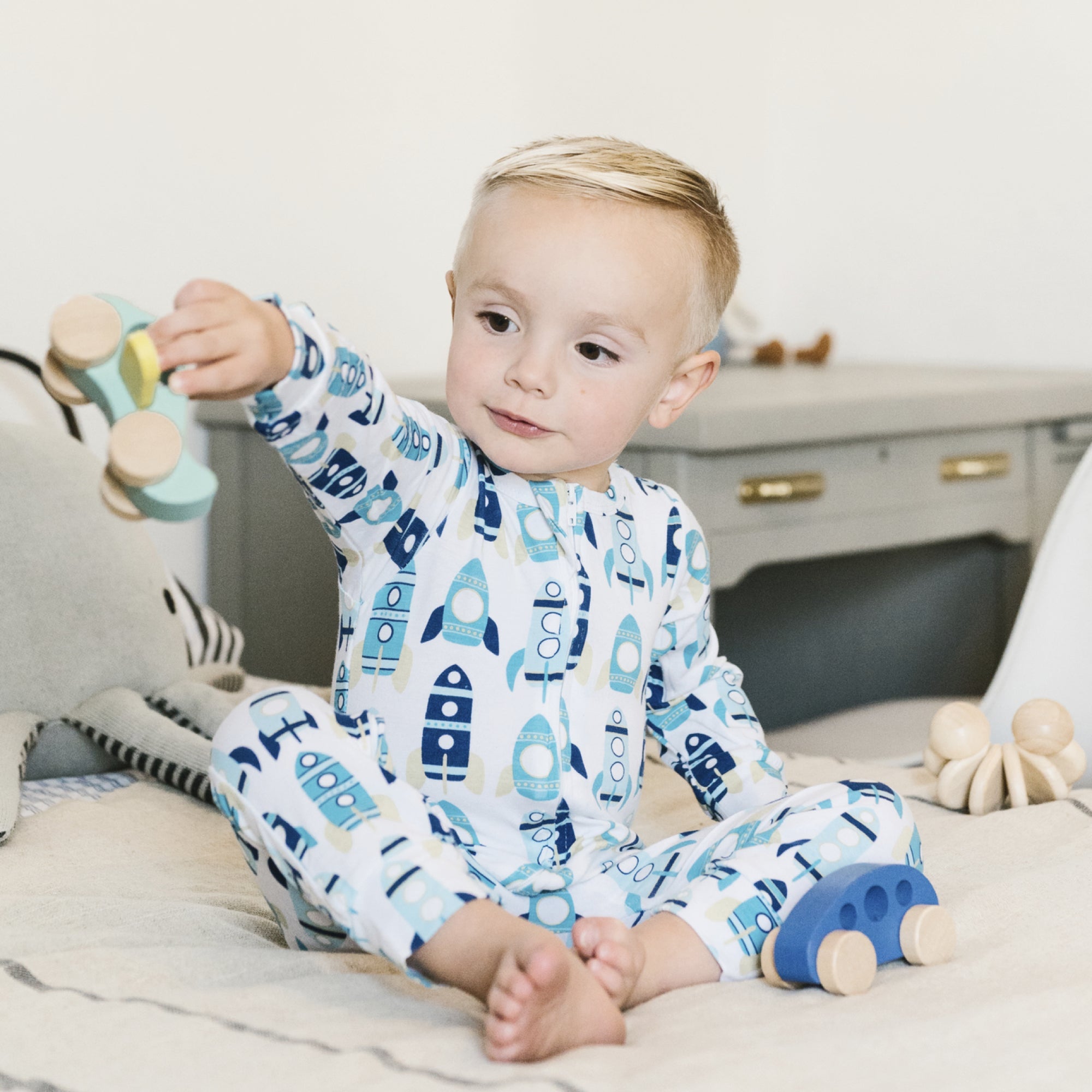 Sleeping Baby Rocket One-Piece Pajama