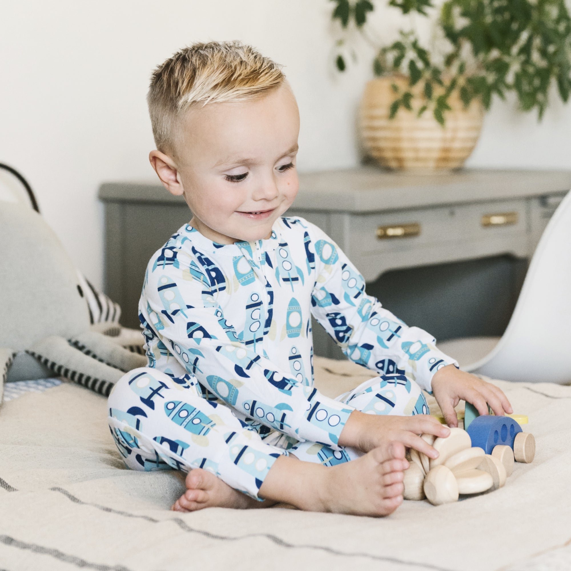 Sleeping Baby Rocket One-Piece Pajama
