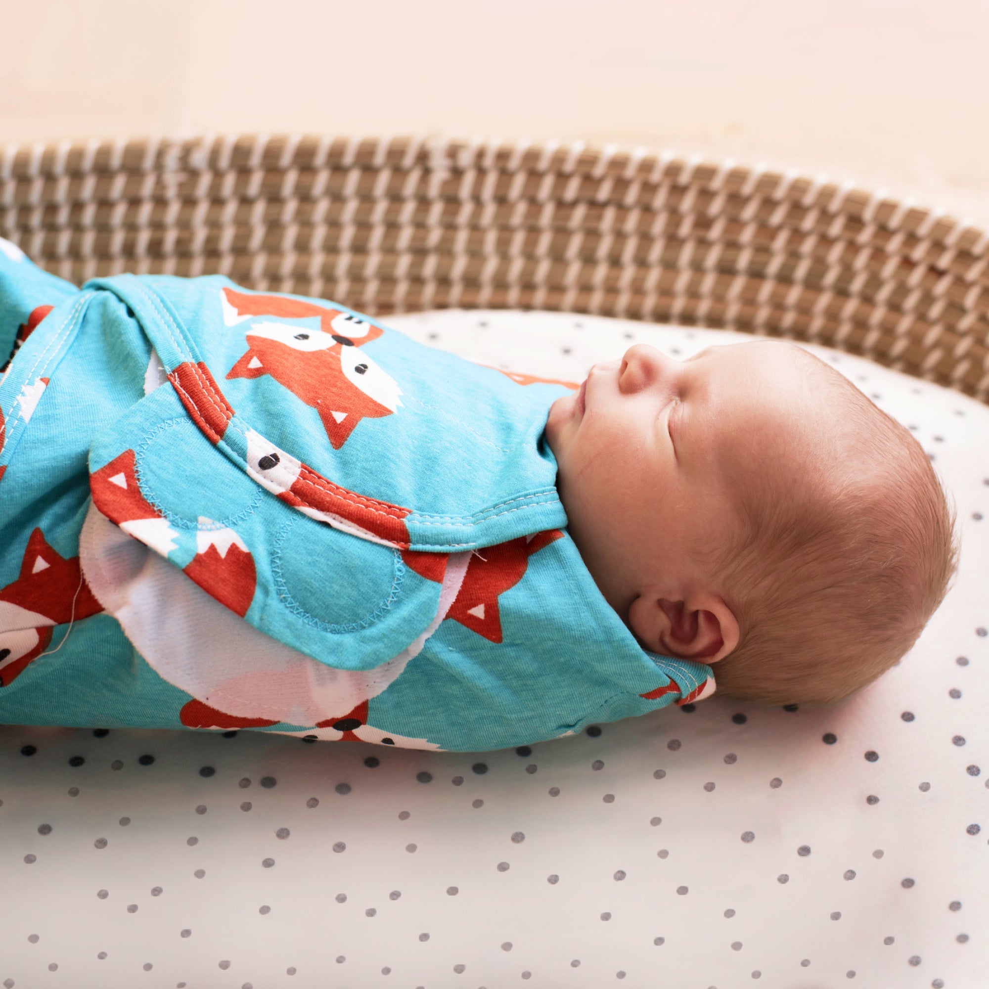 Sleeping Baby Friendly Fox Zippy Swaddle