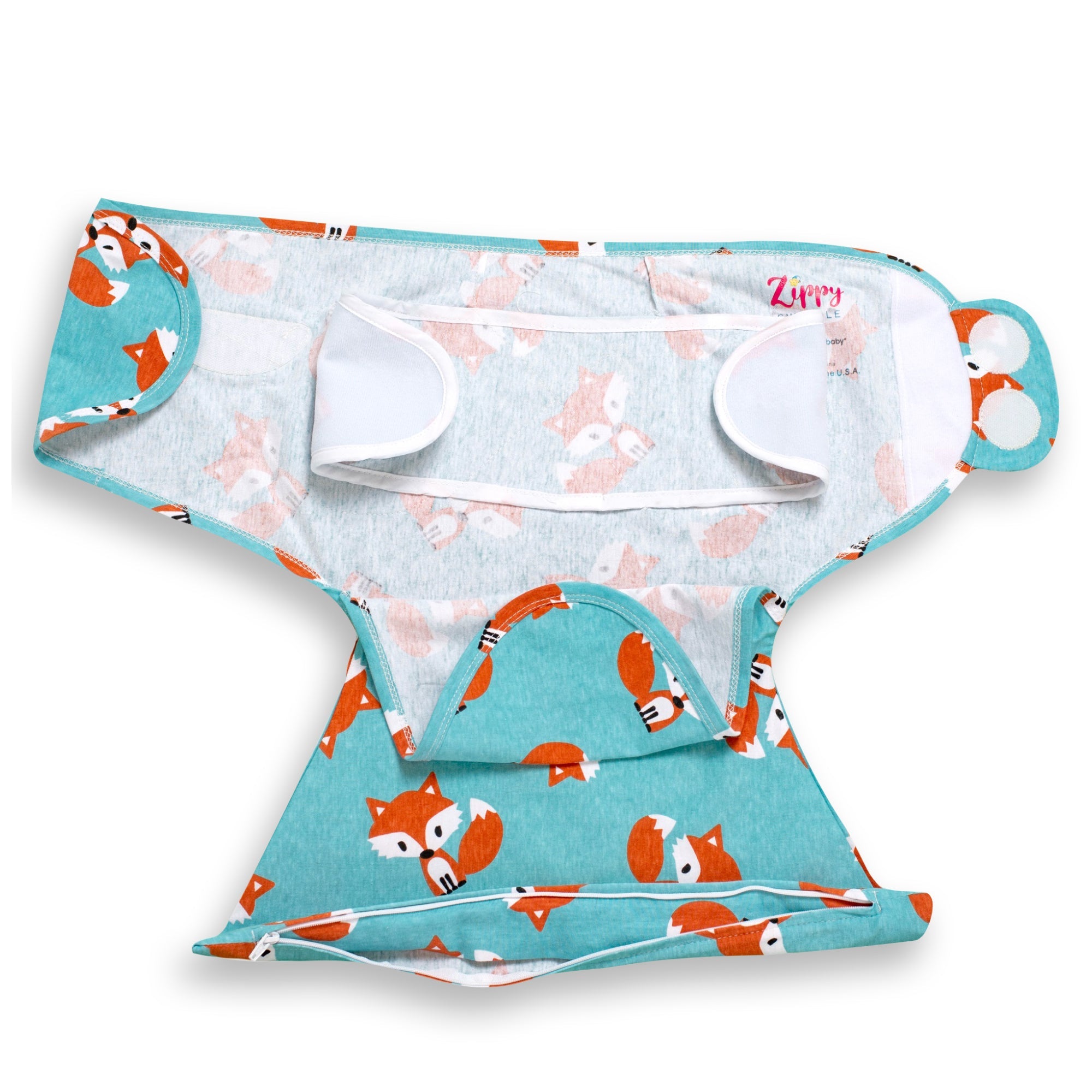 Sleeping Baby Friendly Fox Zippy Swaddle