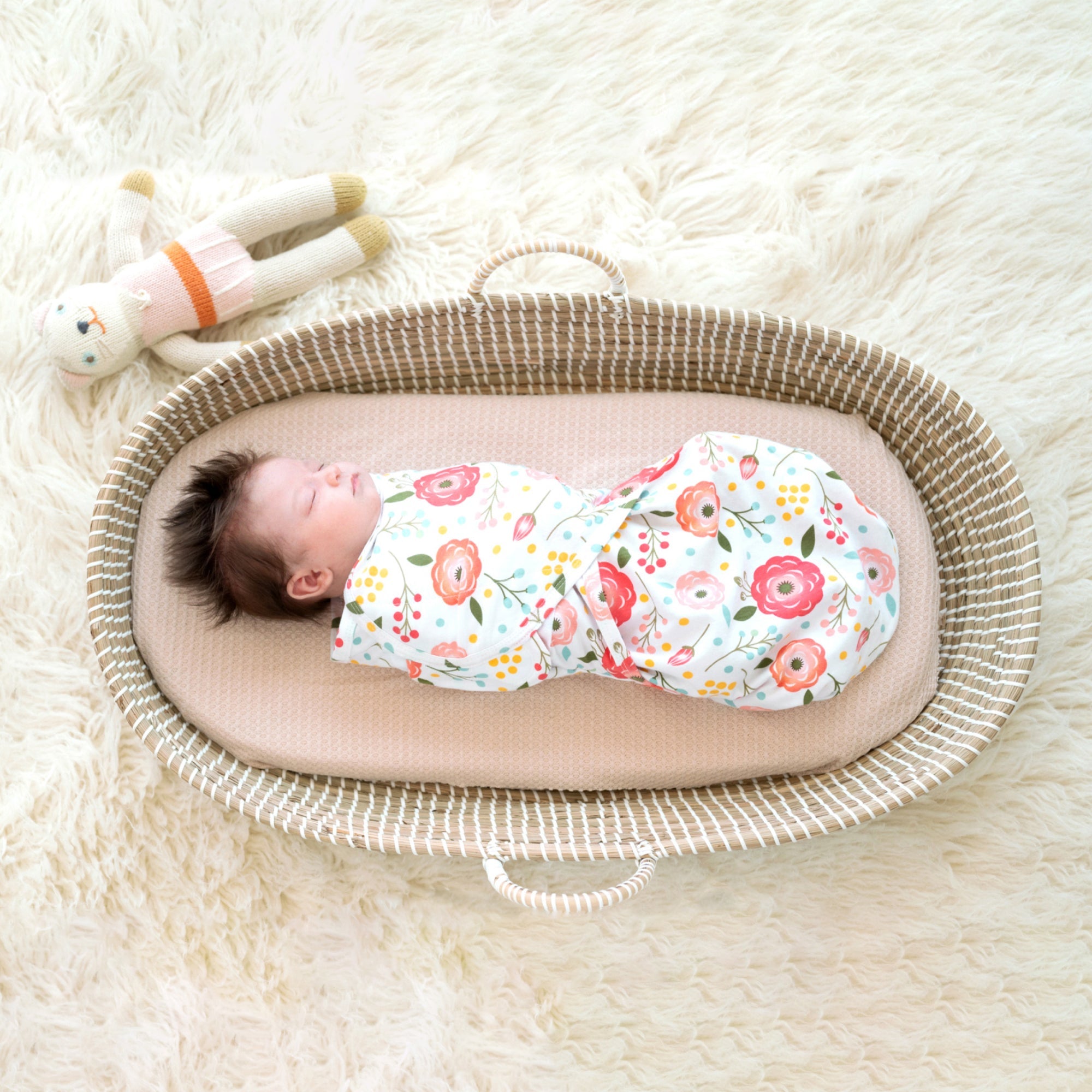Sleeping Baby Pink Poppy Zippy Swaddle
