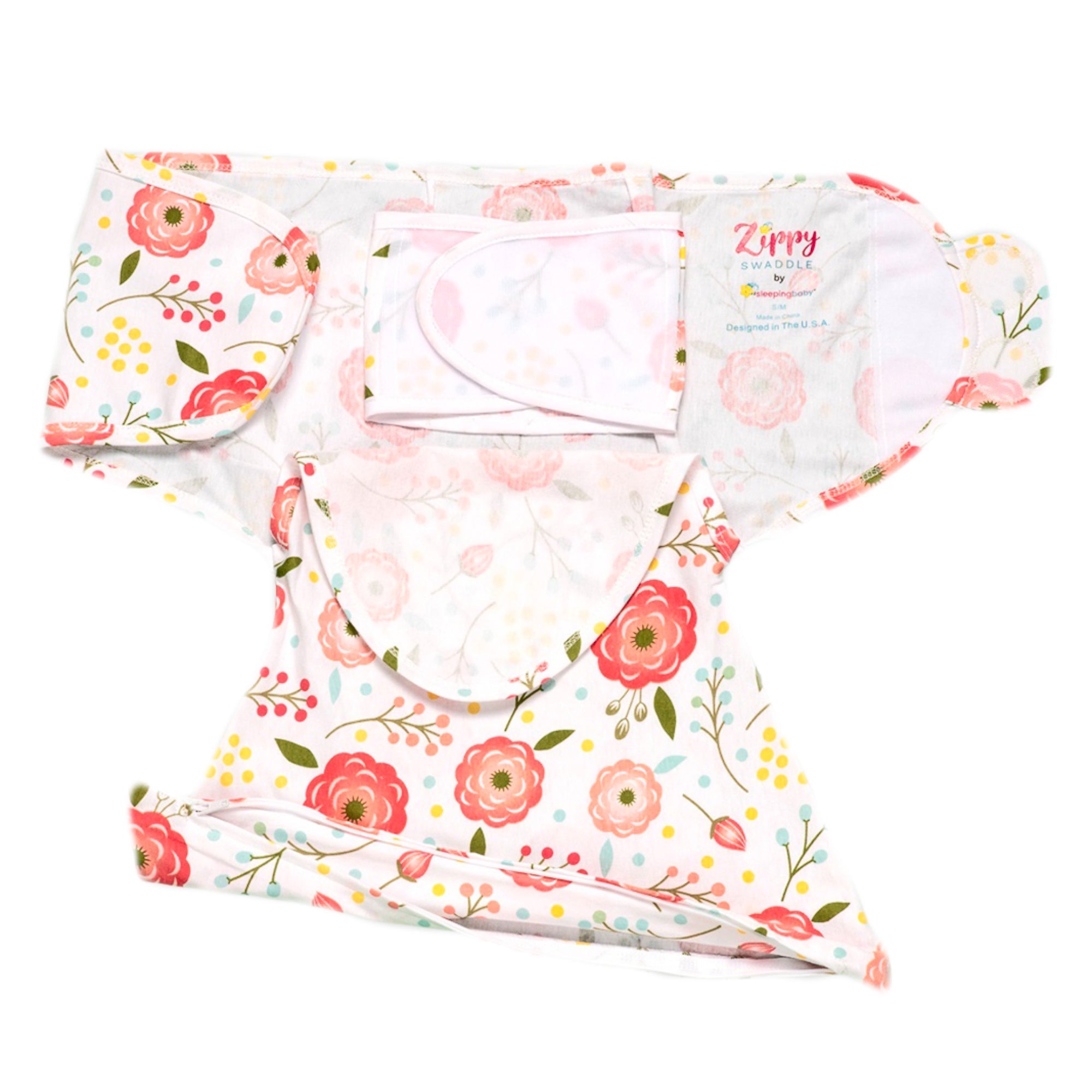 Sleeping Baby Pink Poppy Zippy Swaddle