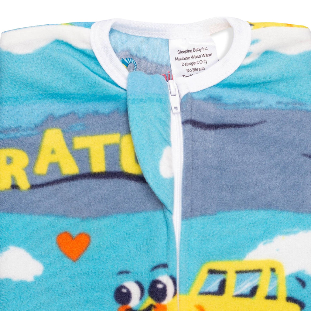 Sleeping Baby Going Places Zipadee-Zip Swaddle Transition - Fleece