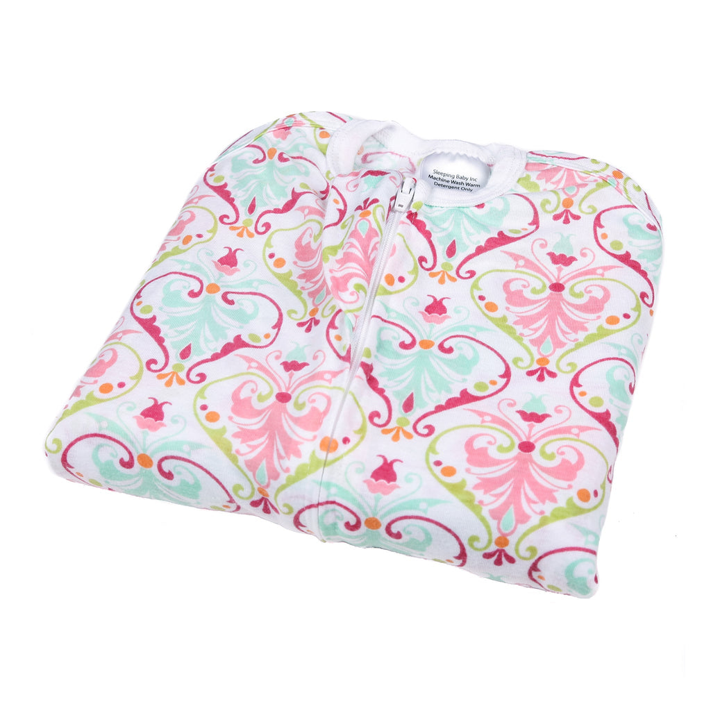 Sleeping Baby Pink Floral Zipadee-Zip Swaddle Transition - Lightweight