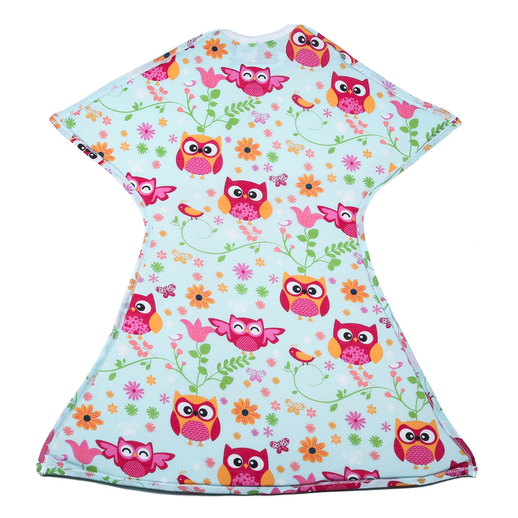 Sleeping Baby Pink Owl Zipadee-Zip Swaddle Transition - Lightweight