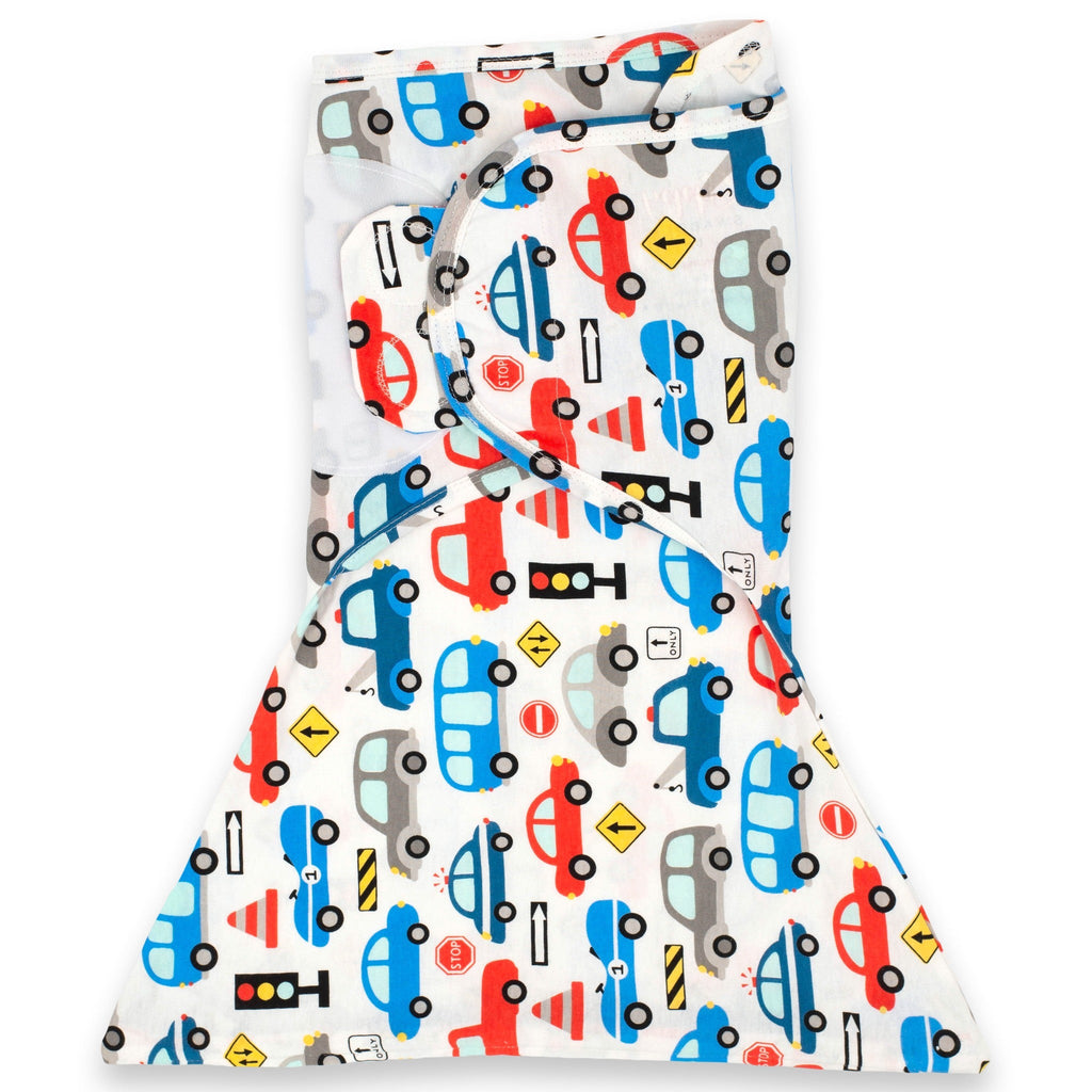 Sleeping Baby Busy Town Zippy Swaddle