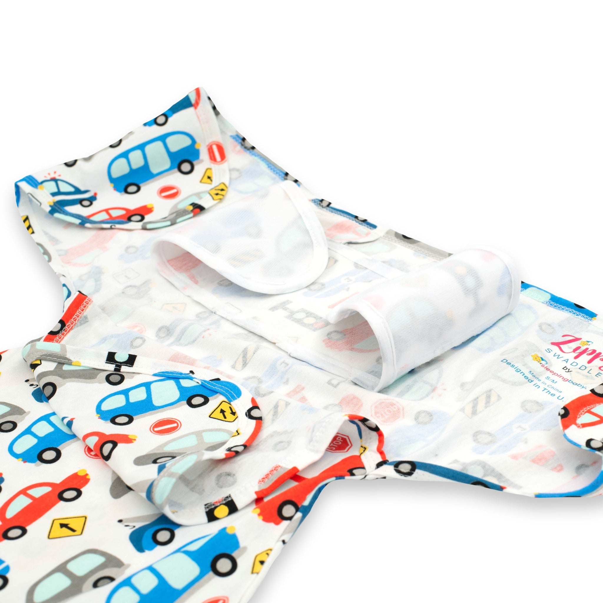 Sleeping Baby Busy Town Zippy Swaddle