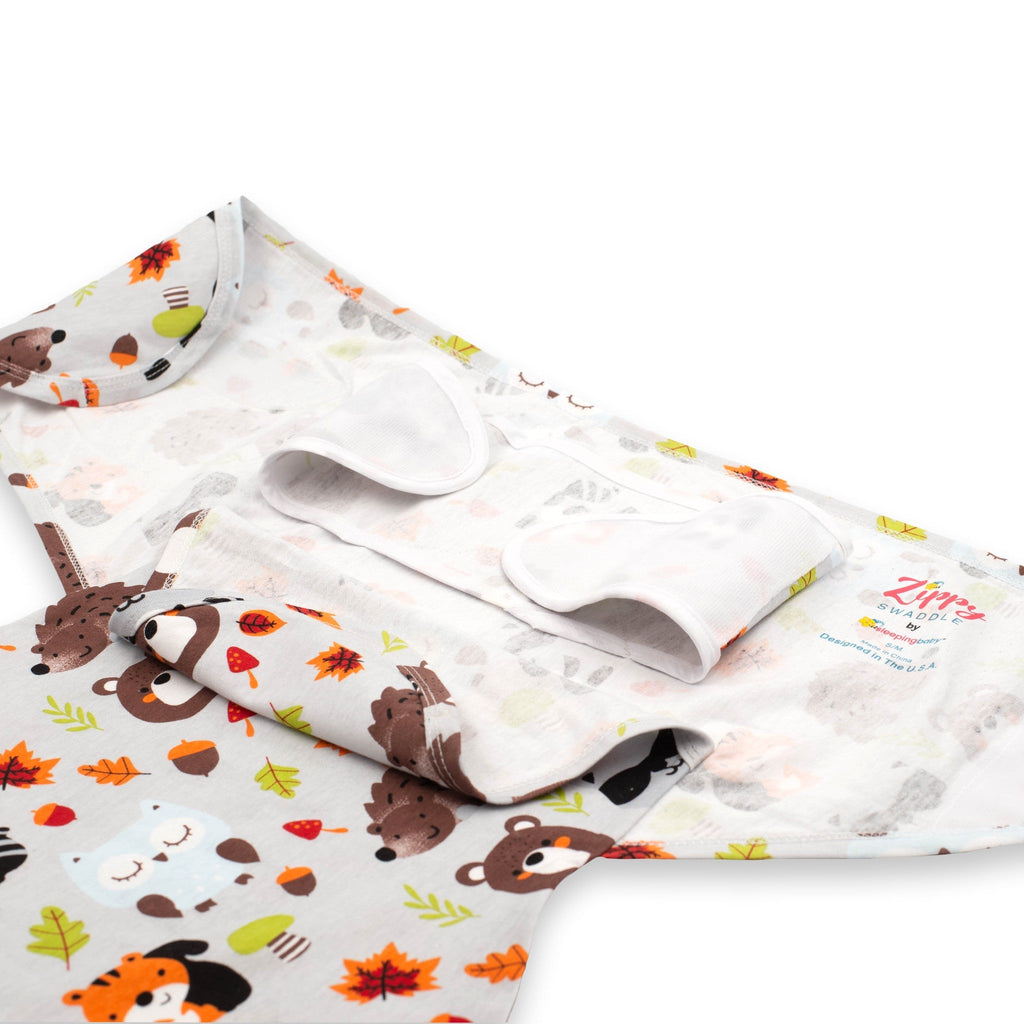 Sleeping Baby Raccoon Friends Zippy Swaddle