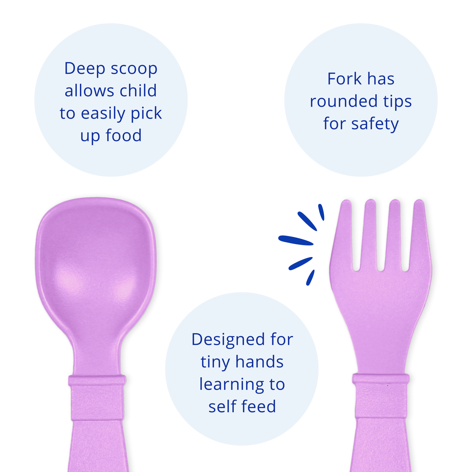 Tiny Utensil Pair USA Made from Recycled Materials