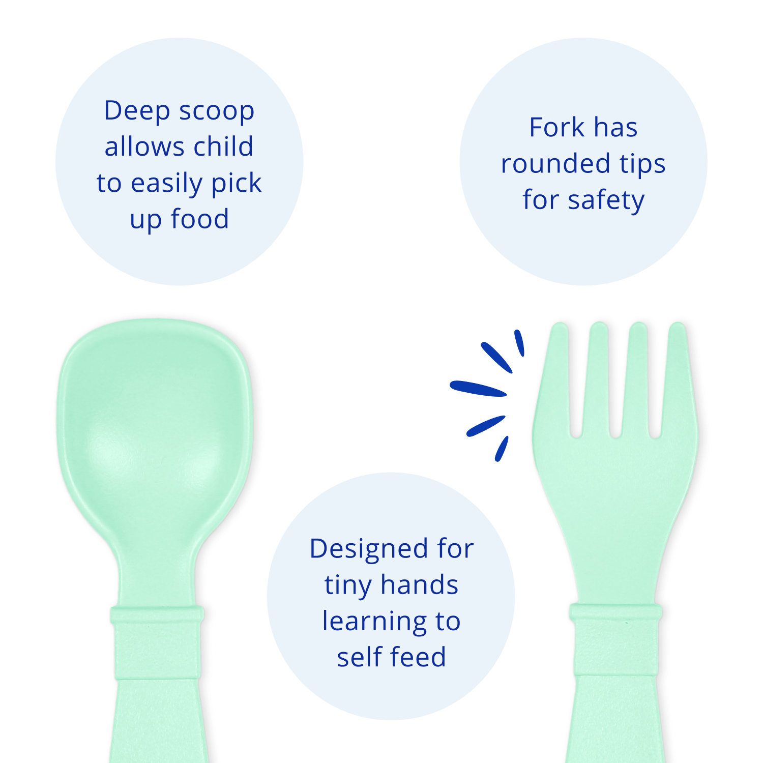 Tiny Utensil Pair USA Made from Recycled Materials