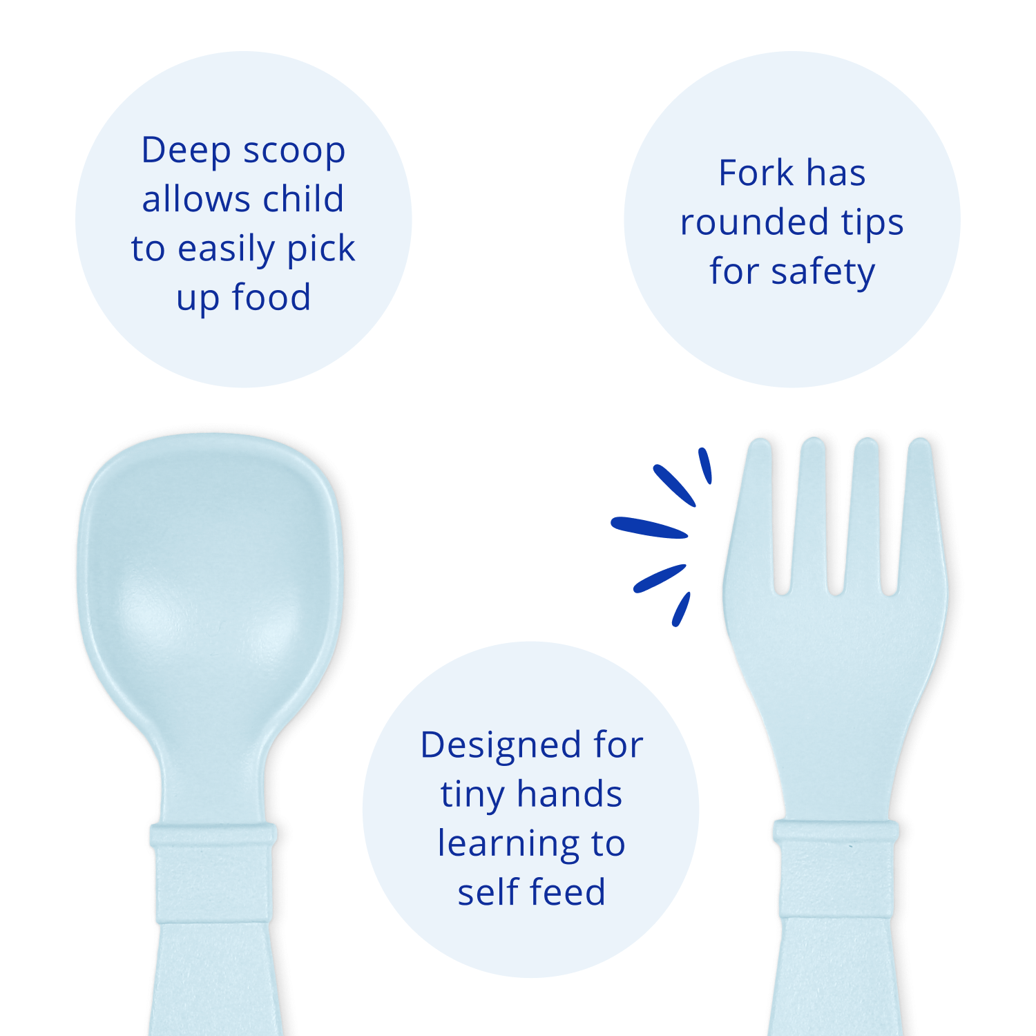 Tiny Utensil Pair USA Made from Recycled Materials